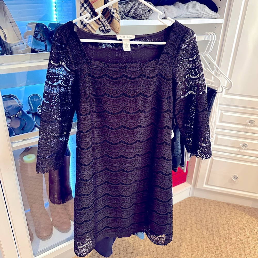 White House Black Market Little Black Lace Dress